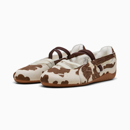 BALLET COW PRINT SNEAKERS (CHOCOLATE BROWN)