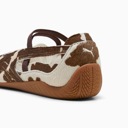 BALLET COW PRINT SNEAKERS (CHOCOLATE BROWN)