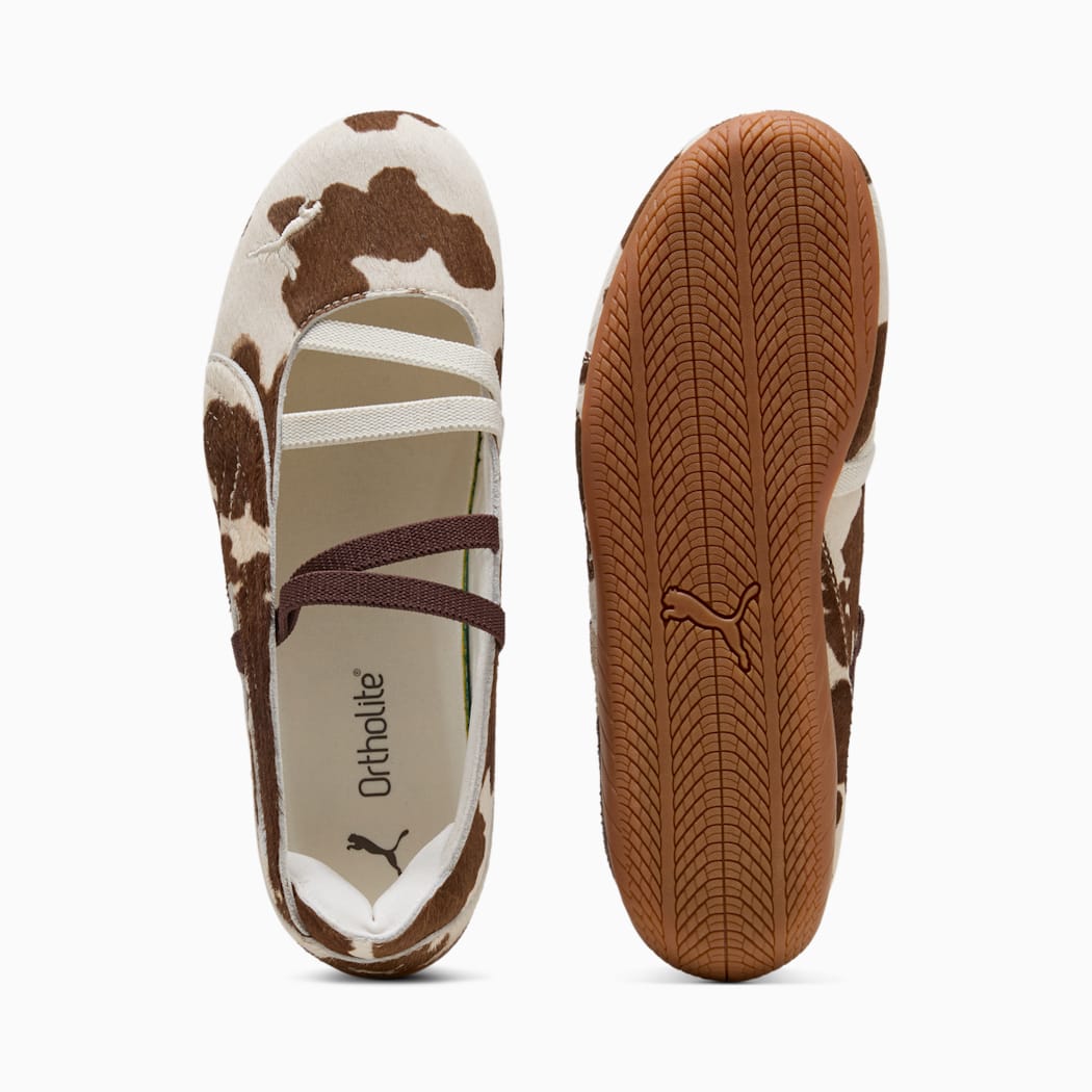 BALLET COW PRINT SNEAKERS (CHOCOLATE BROWN)