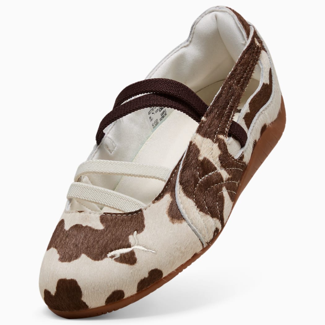 BALLET COW PRINT SNEAKERS (CHOCOLATE BROWN)
