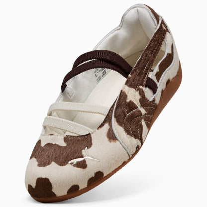 BALLET COW PRINT SNEAKERS (CHOCOLATE BROWN)