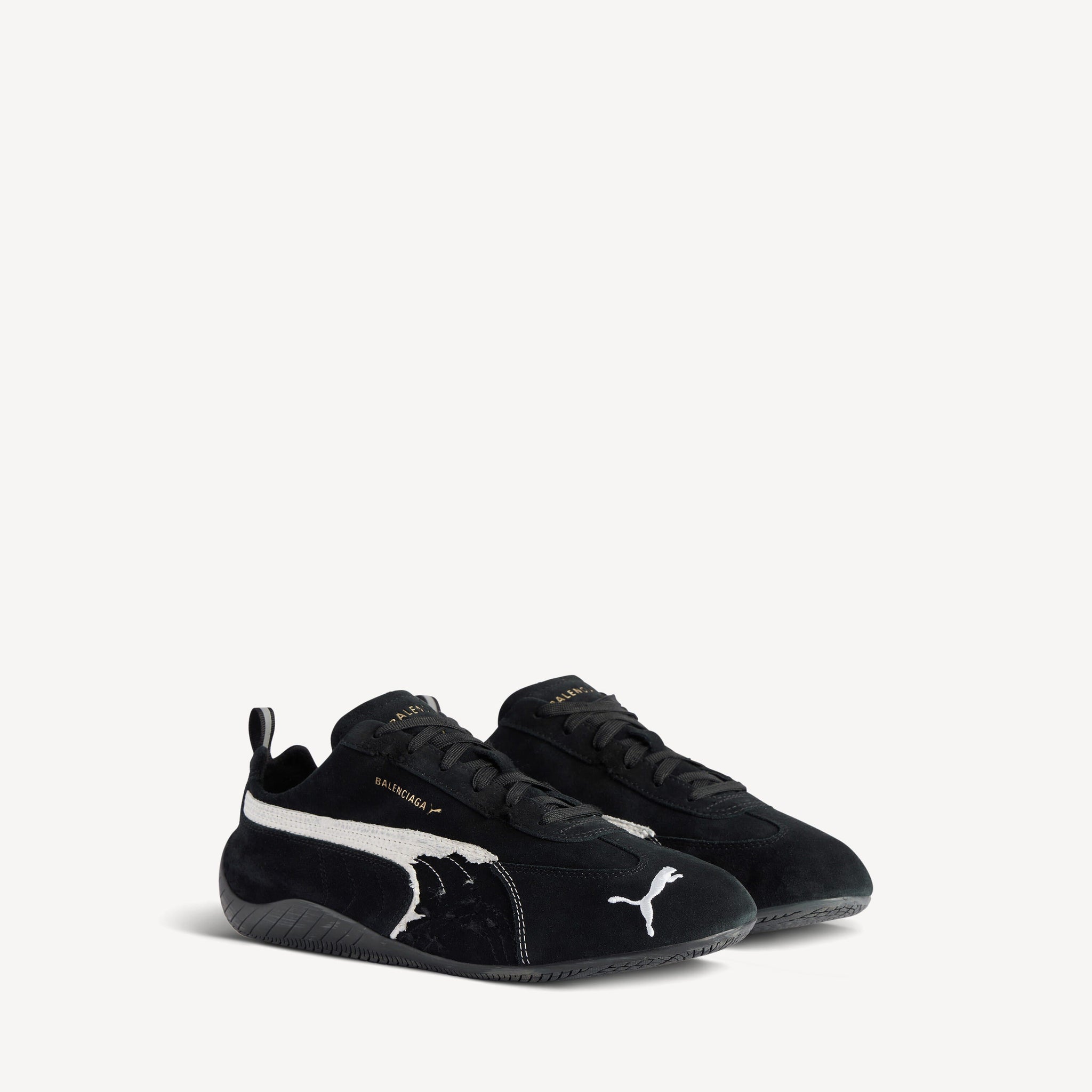SUEDE SNEAKERS (BLACK/WHITE)