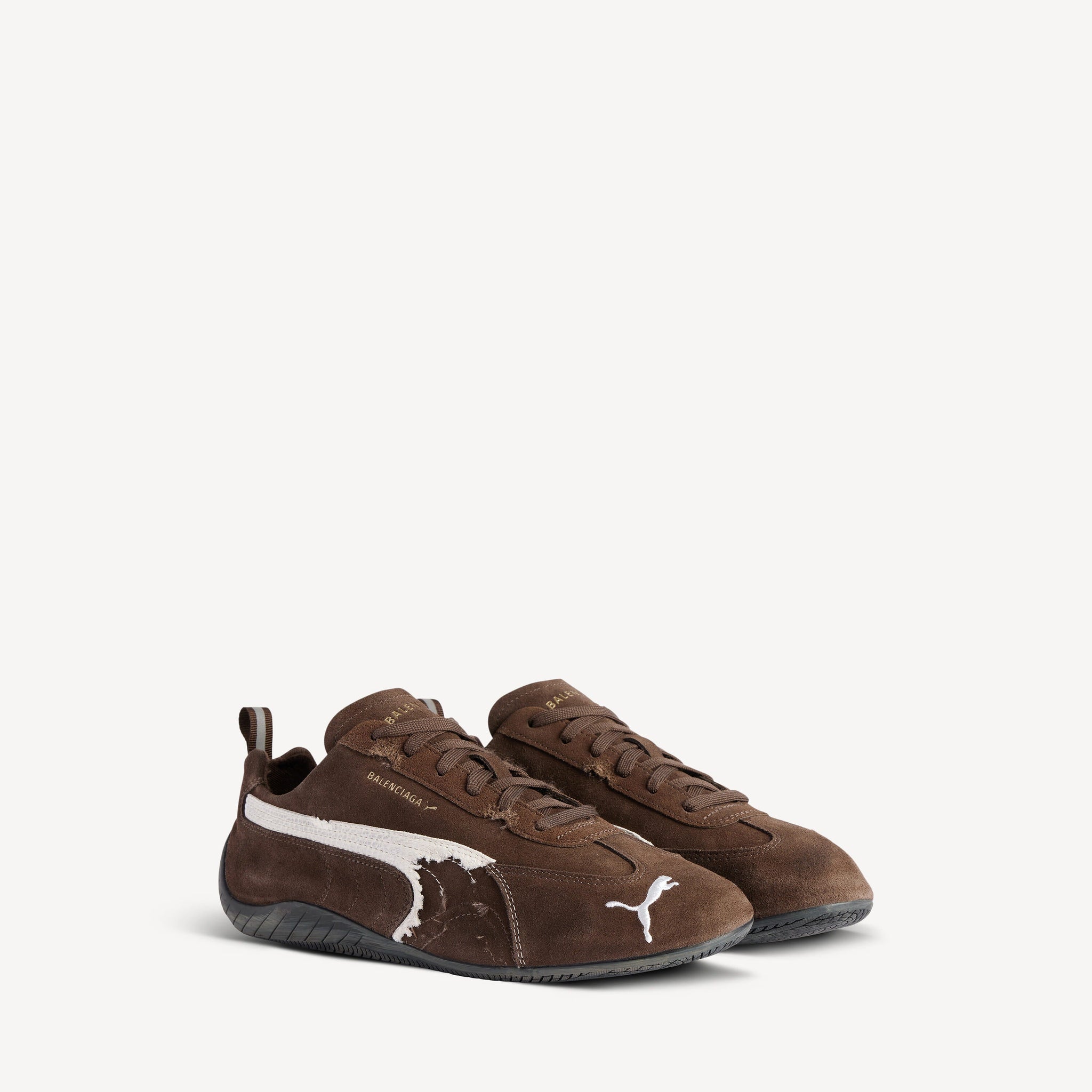 SUEDE SNEAKERS (BROWN/WHITE/BLACK)